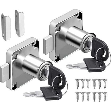 Bunthaus Csparkv Verrou À Came De 22 Mm, Boîte Aux Lettres Verrou Placard Serrure D'Armoire De Sécurité Avec Clé Différente Pour Meubles, Armoire, Boîte Aux Lettres, Tiroir, Bureau (2, 22 Mm)