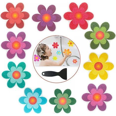 Bunthaus Autocollants Antidérapants Pour Sol De Baignoire Et Douche, 20 Pièces, Avec Grattoirs De Qualité Supérieure