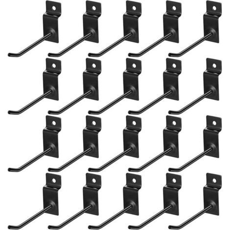 Bunthaus Lntyq 20 Pcs Crochet Pour Panneau Perforé Mural, 10cm Crochets Pour Panneaux Perforés, Crochet Panneau Perforé Porte Mural, Crochets Muraux Pour Garages, Remises À Outils, Ateliers