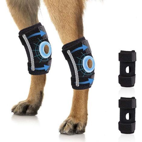 Pair Genouillères Pour Chien, Ceintures D'Assistance Aux Pattes De Chien, Aident À Soulager La Pression Des Pattes Du Chien