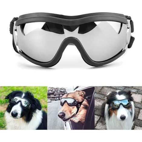 Pair Lunettes De Protection Pour Chien Protection Uv Imperméable Coupe-vent Protection Des Yeux