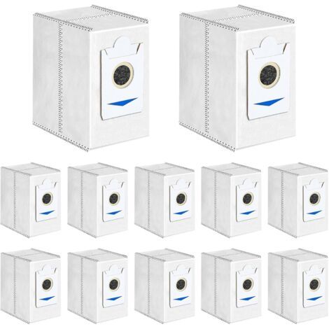 Bunthaus 12 Sacs Pour Ecovacs Deebot T30 Pro Omni, T30 Omni Robot Aspirateur Accessoires, 3,4l Grande Capacité Sacs À Poussière De Remplacement