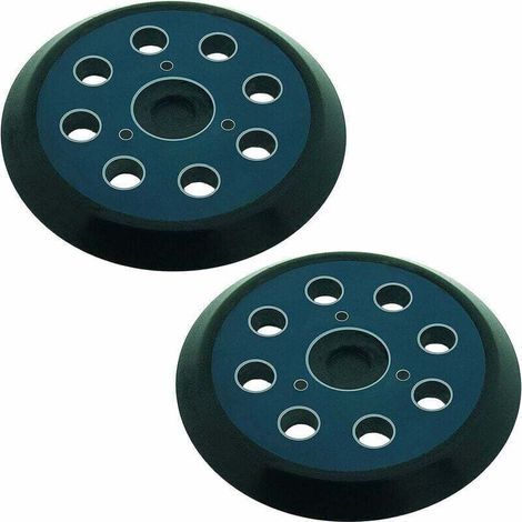 Pair Plateau Et Patin De Ponçage Lot De 2 Patins Abrasifs Pour Ponceuse Orbitale 8 Trous 125 Mm Compatible Avec Makita M9204 Bo5030 Bo5031 Dbo180z Bo8041 Dbo180rmj Bo5041 Bo5010 Bo50111 Bo5012.