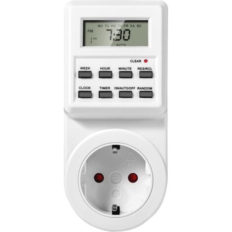 Bunthaus Programmateur Prise Electrique Et Digitale, Prise Programmable À Cycle Alternatif Et Répétitif, Prise Minuteur Compte À Rebours, Prise Minuteur Programmable With Lcd, Économiser Électricité