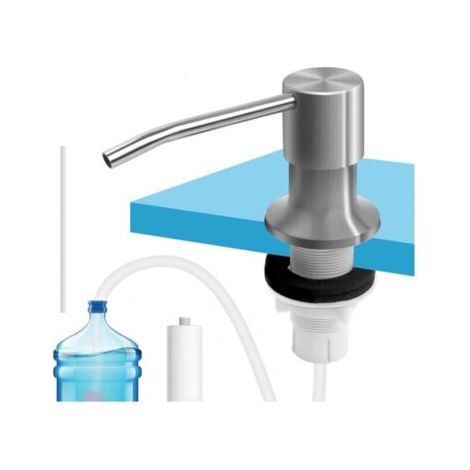 Bunthaus Distributeur De Savon 500ml Encastrable Chrome, Design Moderne Avec Pompe 360° Pour Cuisine, Evier, Salle De Bain