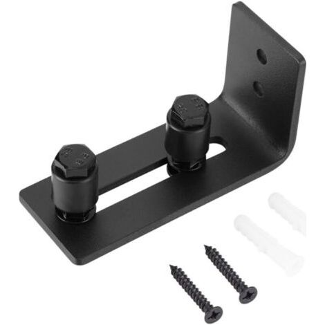 Bunthaus Guide Au Sol Pour Porte Coulissante, Rail Au Sol Pour Porte De Grange, Guide Au Sol Pour Porte Coulissante, Support De Sol Pour Montage Mural Réglable En Acier Au Carbone