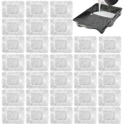 Bunthaus Doublures De Plateau De Peinture, Lot De 30 Revêtements Jetables Pour Bac À Peinture De 9 In, Grand Plateau De Peintre, Plateau De Peinture Jetable, Plateau De Peinture Transparent