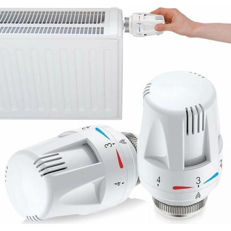 Bunthaus Tête De Radiateur Thermostatique - Vanne De Radiateur - Vanne De Radiateur : 2 Pièces - Tête De Radiateur Thermostatique - Tête De Rechange - Thermostat De Radiateur M30 X 1,5