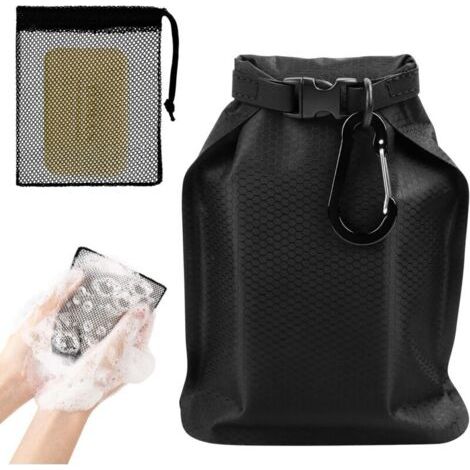 Bunthaus Sac De Savon De Voyage Portable, Compact Et Étanche, Cubes De Savon Anti-fuite, Séchage Rapide Avec Crochet En Mousse Pour Voyage