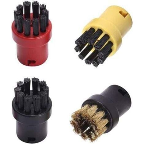 Pair Lot De 4 Brosses De Nettoyage À Vapeur，accessoires De Nettoyage À Vapeur，brosses Rondes Set,pour Kärcher Sc1 Sc2 Ctk10 Sc3 Sc4 Sc5 Sc7