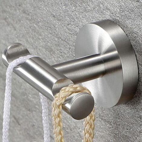 Bunthaus Crochet Porte-serviettes, Crochet Mural, Porte-serviettes, Crochet Pour Vêtements, Crochet Rond En Acier Inoxydable Pour Peignoir, Salle De Bain, Cuisine, Toilettes, Chambre, Salon