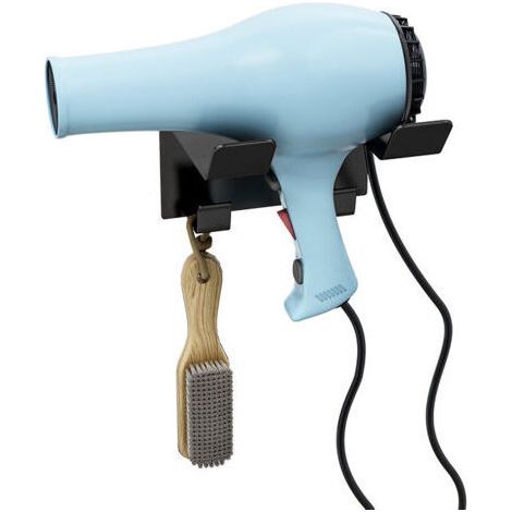 Bunthaus Porte Sèche Cheveux Mural, Support De Sèche-cheveux En Acier Inoxydable, Titulaires De Sèche-cheveux Rangement Support De Sèche Cheveux