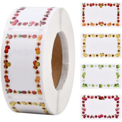 Bunthaus 500 Étiquettes De Confiture, 5 X 3 Cm, Étiquettes Adhésives Pour Fruits, Étiquettes Vierges, Autocollants Pour Emballage Cadeau, Étiquettes Autocollantes Pour Pots De Cuisson, Cadeau