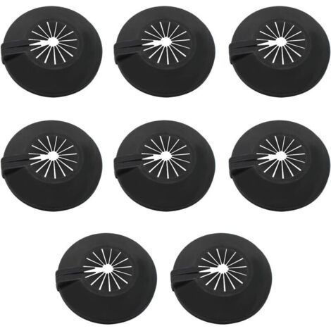Lntyq Cache Tuyau Radiateur,8 Pièces Rosace Radiateur,utilisation Universelle Pour Les Tuyaux De 14-29 Mm, Colliers De Pipe Couvercles Sont Conçus Avec Des Clips À L'Intérieur Pour Les Fixer