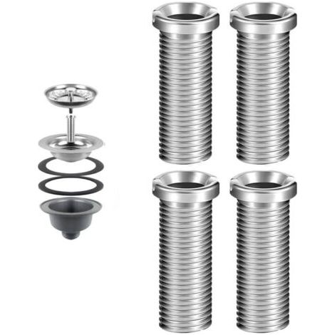 Bunthaus Lot De 4 Vis Creuses Pour Évier, Vis Creuses Pour Bonde À Panier À Tamis 45 Mm, Vis Creuse En Acier Inoxydable, Panier D'Évier, Évier De Cuisine, Tamis À Panier À Panier, Vis Pour Évacuations