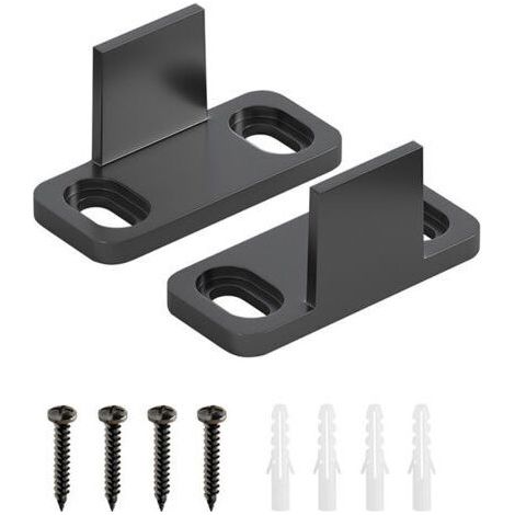 Bunthaus Ahlsen Guide De Porte Coulissante, Guide De Sol De Porte De Grange, 2 Pièces De Quincaillerie De Guide Inférieur Réglable Non Fendu,guide De Plancher Porte Coulissante