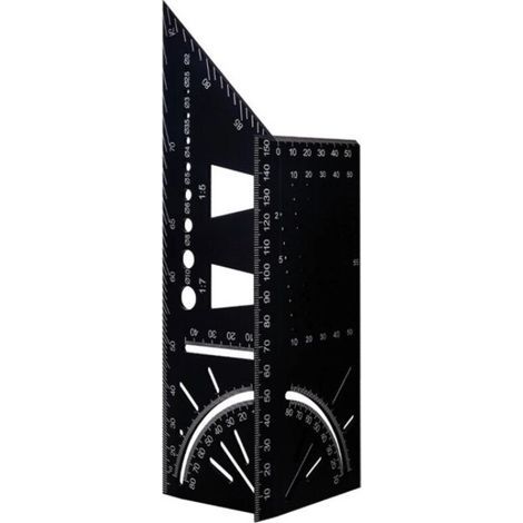 Bunthaus Équerre Menuisier 3d, Angle Règle Alliage D'Aluminium 45 90 Degrés D'Onglet Travail Du Bois Règle De Mesure Poutres Tubes Tridimensionnel Pour Décorative