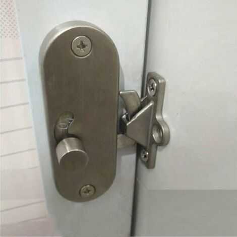 Bunthaus Verrou De Porte Coulissante À 90 Degrés Avec Boucle À Angle Droit - Verrou De Confidentialité Pour Portes Coulissantes Et Serrures À Came