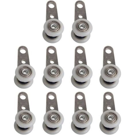 Bunthaus Roulettes Pivotantes, Lot De 10, 45 X 19 Mm, Avec Deux Roulettes En Plastique, Pour Armoire, Fenêtre, Portes Coulissantes
