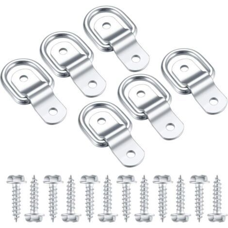 Bunthaus Anneaux D’arrimage En D En Acier Inoxydable Avec Plaque, Format 6 × 28 Mm