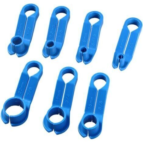 Bunthaus Ahlsen 7 Pièces Outil D'Élimination Du Tube De Réfrigérant Outil De Conduite De Carburant Conditionneur Outil De Suppression Dissolvant Tuyau Abdos Blue