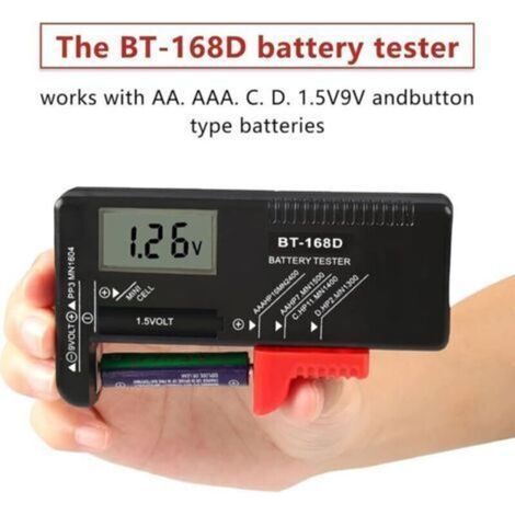 Pair Testeur De Piles Numérique Universel Pour Piles Aa, Aaa, C, D, Pp3, 9v, 1,5v Et Piles Boutons - Fonctionne Sans Piles