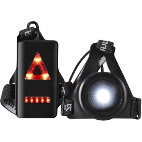 Bunthaus Lampe De Course À Pied, Lampe De Corps Rechargeable Par Usb À 3 Modes Avec Feu Arrière Et Sangle Réglable