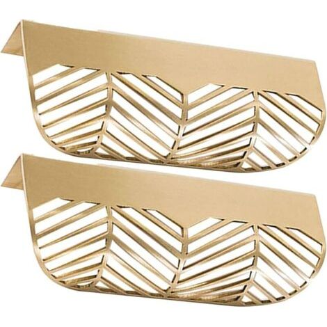 Bunthaus Les Gatts De L'Armoire 2 Pcs De Bord En Alliage De Zinc Solide Pour Les Armoires 4 5/8 Pouces Brosses À Feuilles En Or Et Les Traces Pour Le Tiroir De La Commode, Les Ensembles De Poignées