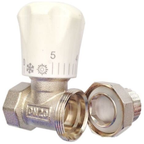 Bunthaus Vanne De Radiateur Thermostatique En Laiton 1/2 Pouces Type Droit Dn15 Vanne De Régulation De Température Automatique Chauffage Par Le（dn15）