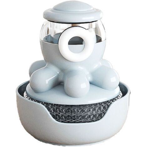 Bunthaus Brosse De Nettoyage Pour Remplissage De Liquide À Poussoir En Forme De Pieuvre, Brosse Cuisine Avec Réservoir Intégré