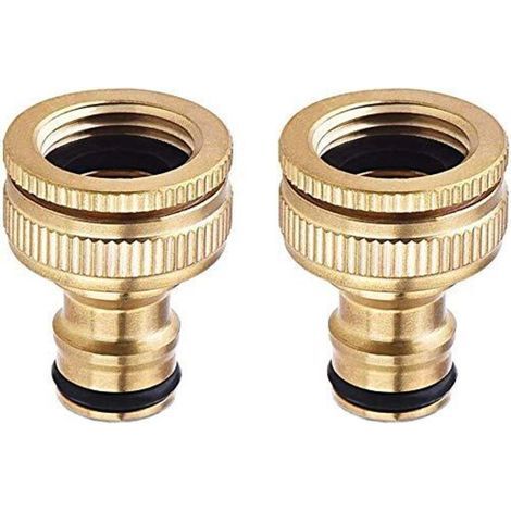 2 Pièces De Cuivre Connexion Standard Connecteur D'Eau 4 Minutes 6 Minutes Sucette Lavage De Voiture Pistolet À Eau Accessoires Tuyau D'Eau Tuyau Connexion Rapide 4 6 Minutes Dents Intérieure