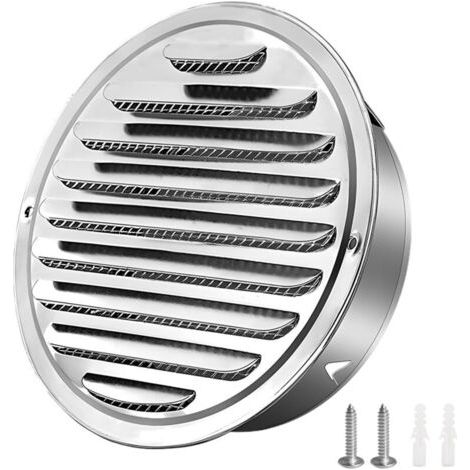 Bunthaus Grille D'Aération En Acier Inoxydable 100mm, Grilles De Ventilation Rondes En Acier Inoxydable Grille De Protection Avec Filet Anti-insectes Grille Aeration Ronde Pour Garage Cuisine Armoire