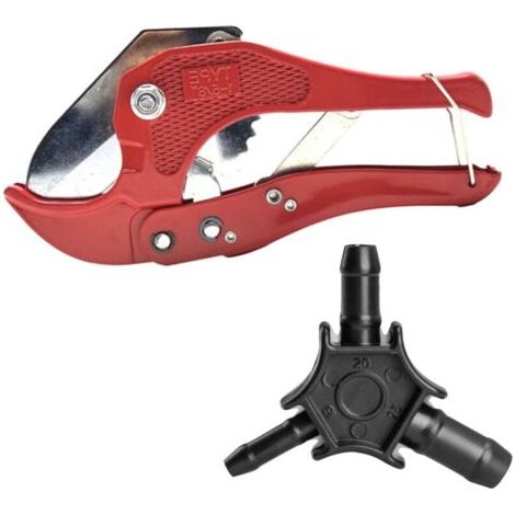 Bunthaus Coupe Tuyau Et Ebavureur Multicouche Ensemble D'Outils, Pince Coupe Tube Pour Coupe-tube En 1-5/8 Pouces 42 Mm, Calibreur Ebavureur Pour Tuyau De Diamètre 16-20-25 Mm Avec Poignée Ergonomique