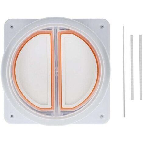 Bunthaus Clapet Anti-retour Pour Hotte De Cuisinière, Soupape D'Échappement À Ressort En Acier Inoxydable Séparable, Anneau En Silicone À Haute Étanchéité Pour Conduit De 150-180mm