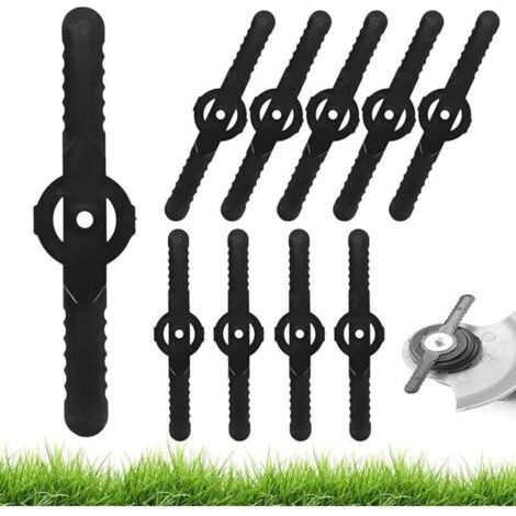 Bunthaus Lntyq Lot De 60 Lames De Rechange En Plastique, Lames De Coupe-herbe Universelles De 14 Cm, Accessoires De Coupe-herbe, Lames De Tondeuse À Gazon En Plastique Pour Coupe-bordures De Jardin Et