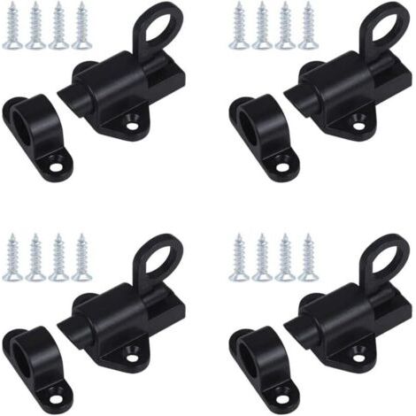 Bunthaus Serrure De Porte À Rebond, 4 Pièces, Automatique En Aluminium, Pour Portes En Bois Et Armoires