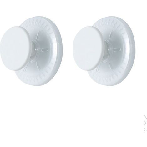 Bunthaus Lot De 2 Crochets À Ventouse, Crochets À Ventouse Robustes Pour Salle De Bain, Crochets À Ventouse Ronds Sans Perçage, Amovibles Sans Trace Pour Carrelage, Porte, Verre, Cuisine, Chambre À Co