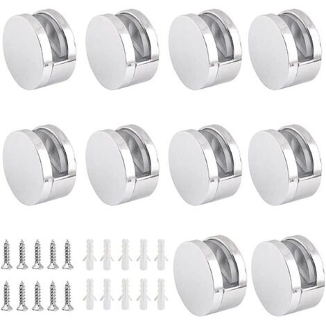 Bunthaus 10 Pièces Clips Verre En Alliage Zinc Clips De Miroir Support Pour 3 5mm Pince De Verre (accessoires Compris)