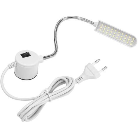 Bunthaus Lampe De Machine À Coudre, Lampe De Travail Magnétique À Led, Lampe De Table À Col De Cygne 6 W, Parfaite Pour La Couture, Établi, Tour, Perceuse À Colonne, Machiniste, Meuleuse D'Établi