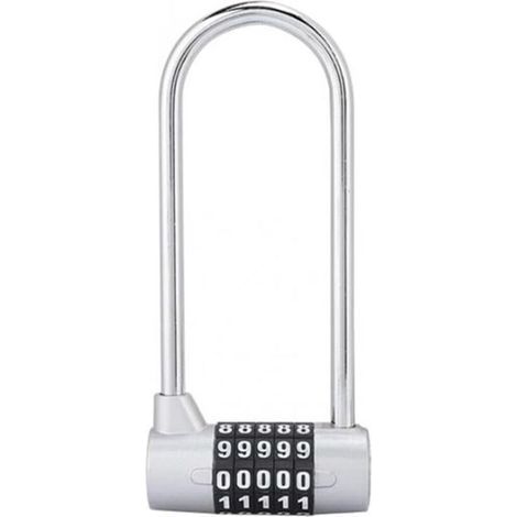 Bunthaus Cadenas À Combinaison À 5 Chiffres, Longue Anse Pour Extérieur, Serrure De Sécurité Allongée Pour Casier De Gym, Boîte À Outils, Placard, Armoire