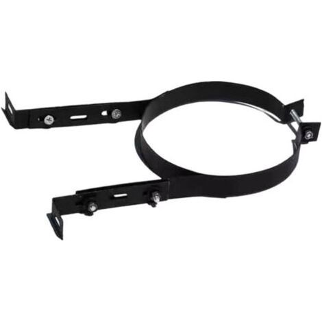 Bunthaus Support De Tube De Cheminée, Collier De Serrage Réglable, Collier De Serrage En Acier Inoxydable Pour Conduit De Cheminée, Matériel Ménager, Sangle Murale Pour Tuyau De Poêle, 125mm