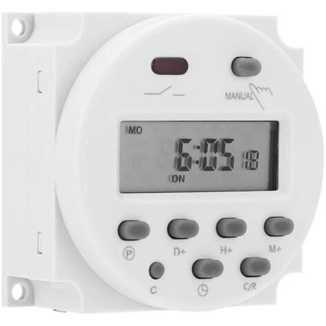 Bunthaus Programmateur Numérique 12v Cn101a - Minuterie Digitale Lcd Pour Chauffe-eau Maison, Programmation Horaires Sécurisée Et Précise