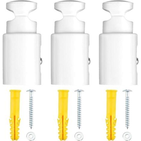 Bunthaus 3 Pièces Fixation Seche Serviette, Support Seche Serviette, Support Radiateur Sèche Serviettes, Support Radiateur Mural Réglables Compatible Avec Tout
