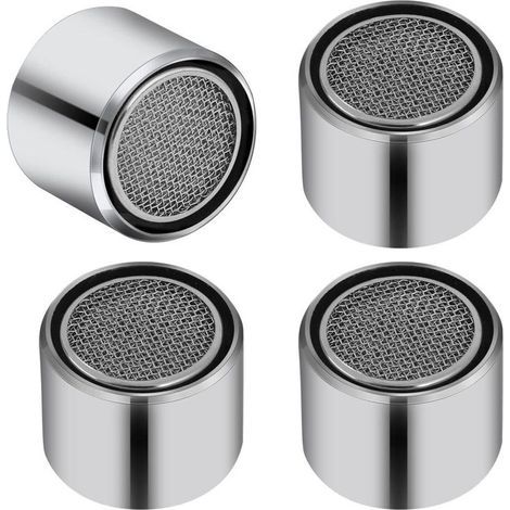 Bunthaus Csparkv Lot De 4 Aérateurs De Robinet M22 Aérateur Pour Évier Filetage Femelle Aérateur D'Évier De Cuisine Filtre De Robinet Avec Joint Pour Salle De Bain
