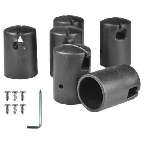Bunthaus Capuchons De Poteaux D'Enceinte De Trampoline, Support Supérieur De Poteau De Filet De Trampoline Pour Poteaux De 1 Pouce, Capuchon De Tige De Coque, 6 Pièces