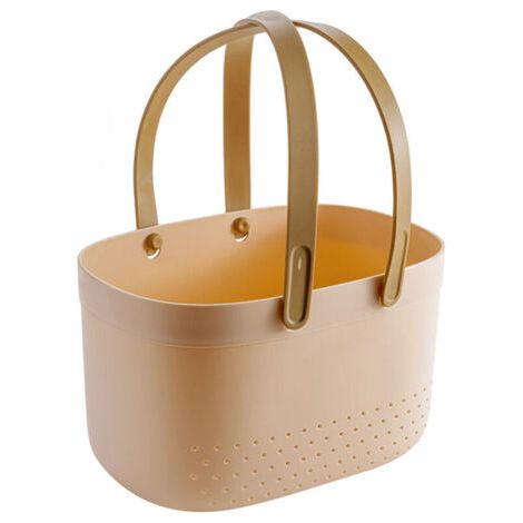 Bunthaus Panier De Douche / Panier De Toilette Portable – Grand Format – Rose – Avec Trous De Ventilation