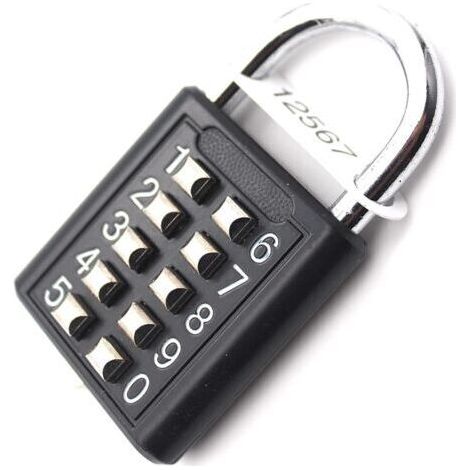 Bunthaus Ahlsen 10-digit Cadenas À Combinaison Serrure Combinée, Métal Étanche - Noir Anti-vol Bouton Cadenas