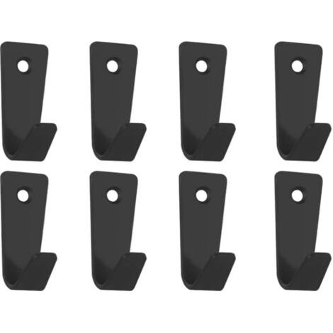 Bunthaus Lntyq 8 Pcs Crochet Porte Manteau Mural Noir, Patere Porte Manteau, Patères Porte Manteaux, Patere Murale, Patère Murale Pour Maison Salle De Bain Cuisine Vêtements Serviettes Sacs Clés - Noi