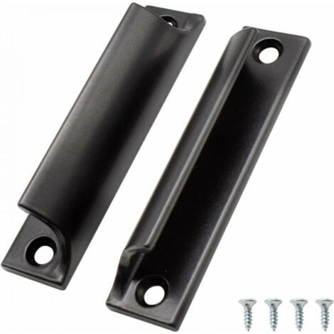 Bunthaus Lot De 2 Poignées De Meuble En Aluminium, Noires, Pour Armoires De Cuisine Et Portes Coulissantes