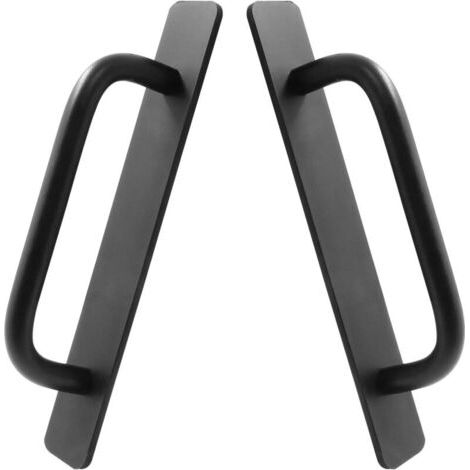 Bunthaus Lntyq 2 Pièces Poignées De Meuble Autocollantes, Autocollants De Poignée De Porte Coulissante, Noir Poignee Porte Coulissante, Poignées De Portes Adhésives Pour Portes Et Fenêtres, Armoires,